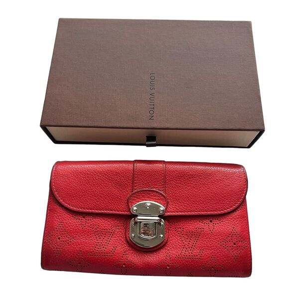 Louis Vuitton Amelia Red Monogram Mahina Leather Wallet - Picture 1 of 16